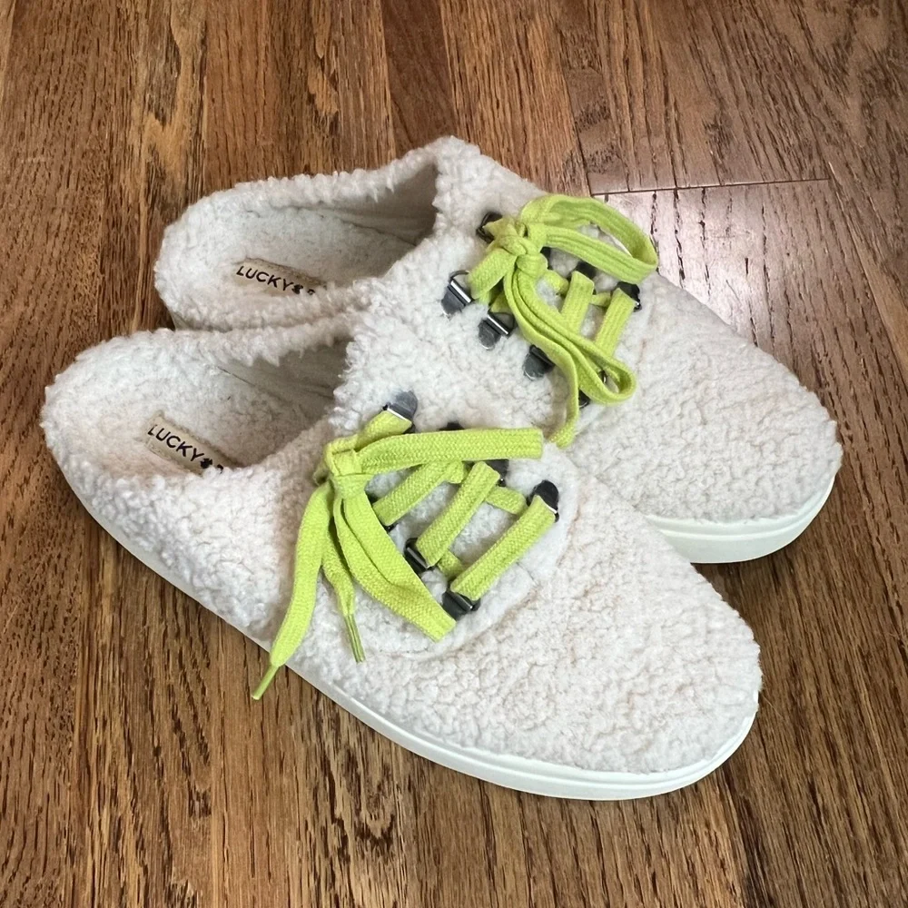 Lucky Brand Tolini Sherpa Platform Slide, 9.5
